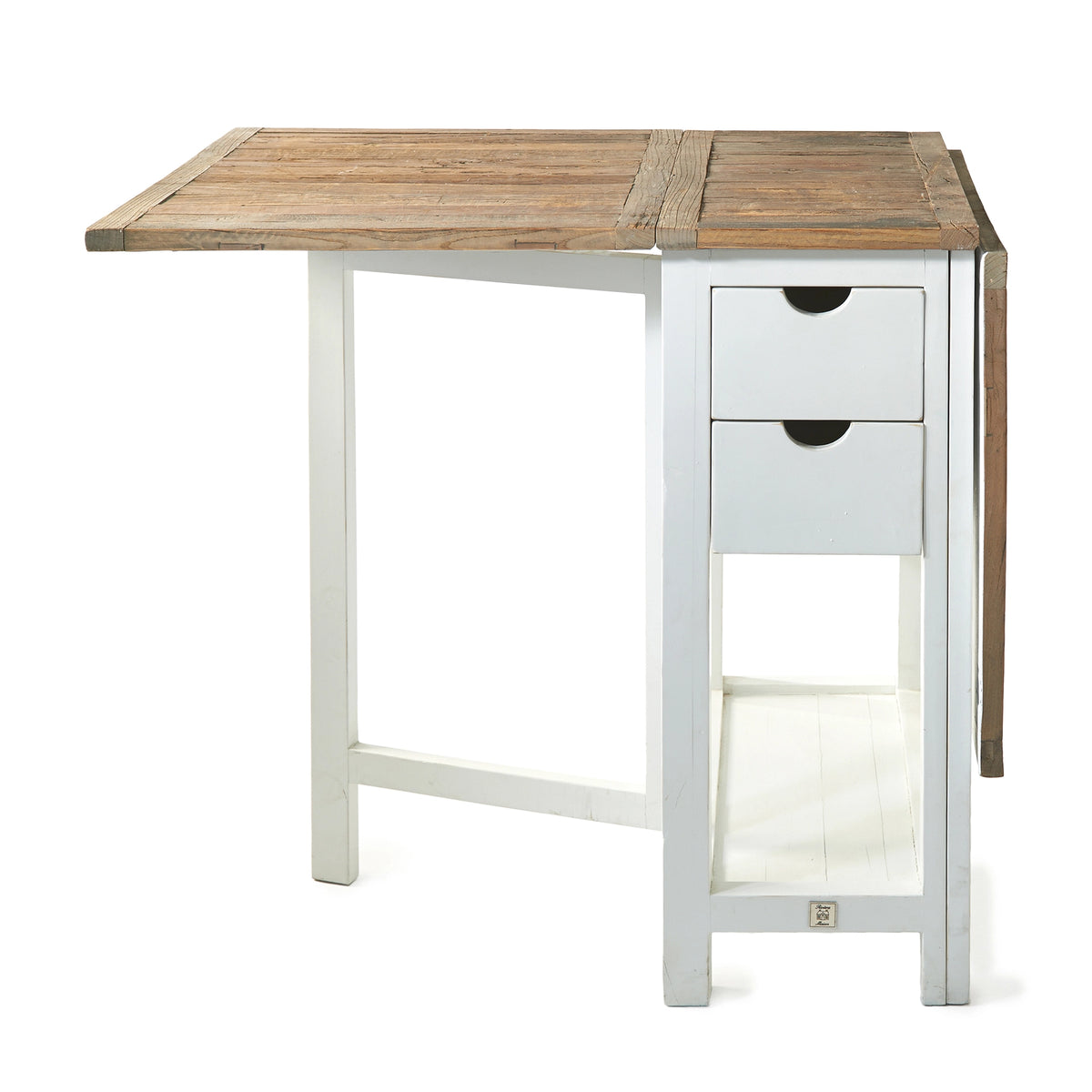 Wooster Street barski stol 50/180x80, smeđe-bijelo reciklirano drvo, Riviera Maison, slika 3