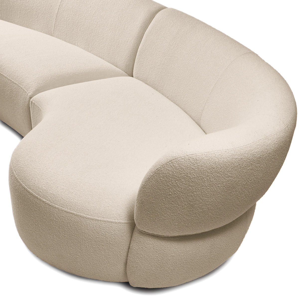 San Remo sofa 2,5-sjed desno, Natural Grey, siva bouclé tkanina, Riviera Maison, slika 2