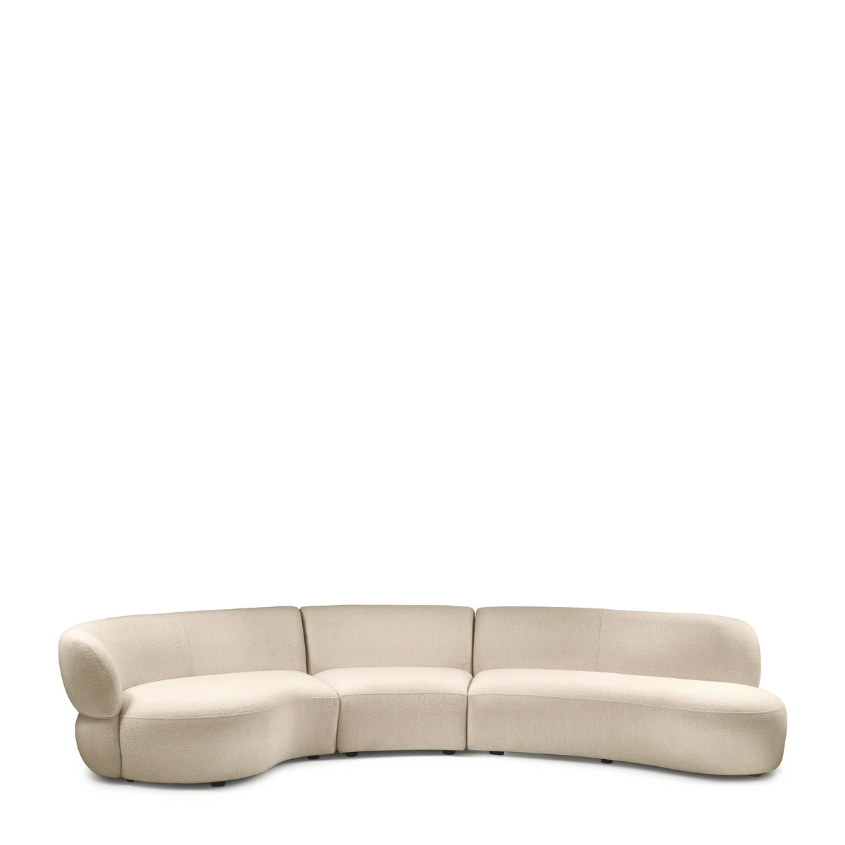 San Remo sofa 3,5-sjed lijevo, Natural Grey, siva bouclé tkanina, Riviera Maison