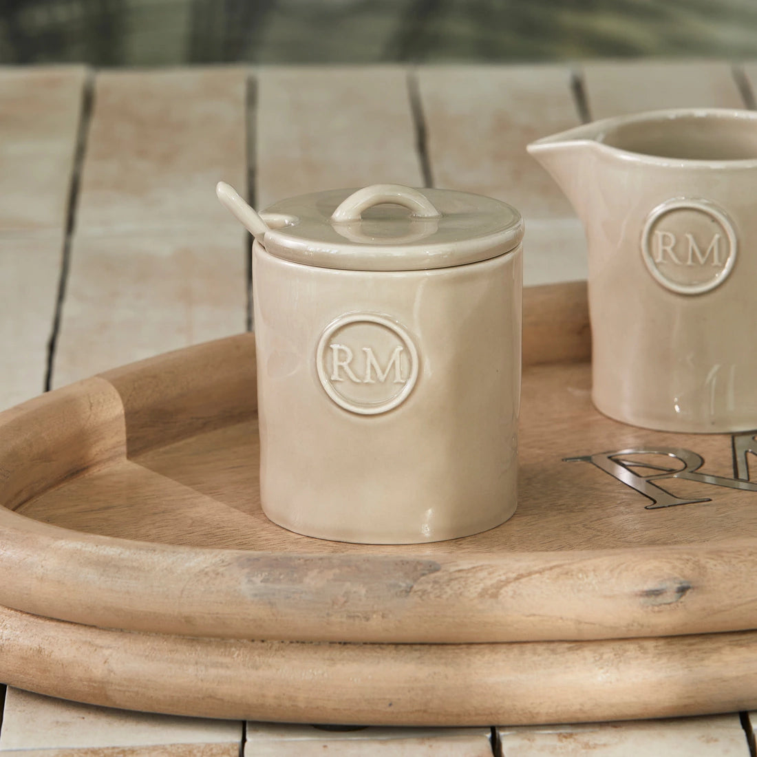 Posuda za šećer sa žlicom Portofino, bež