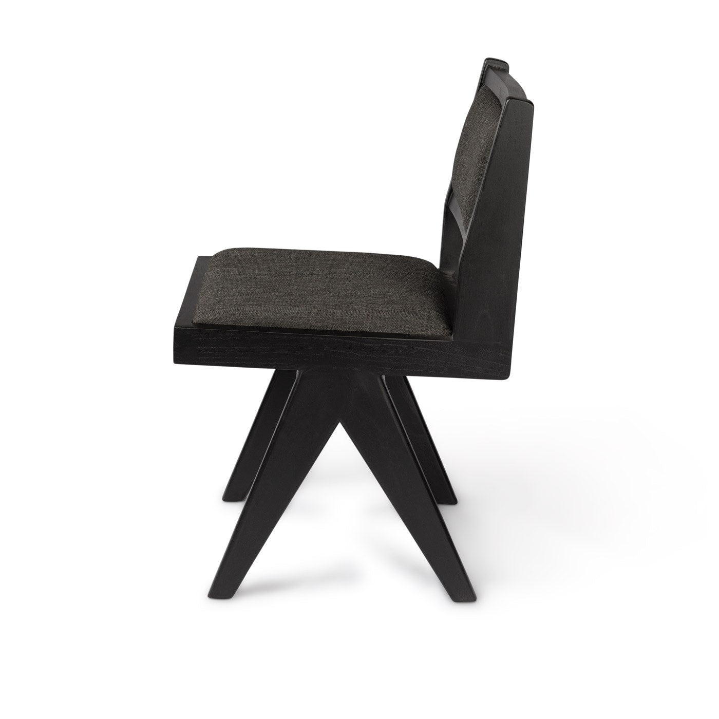 Set od 4 blagovaonskih stolica s podstavom - ugljen crna