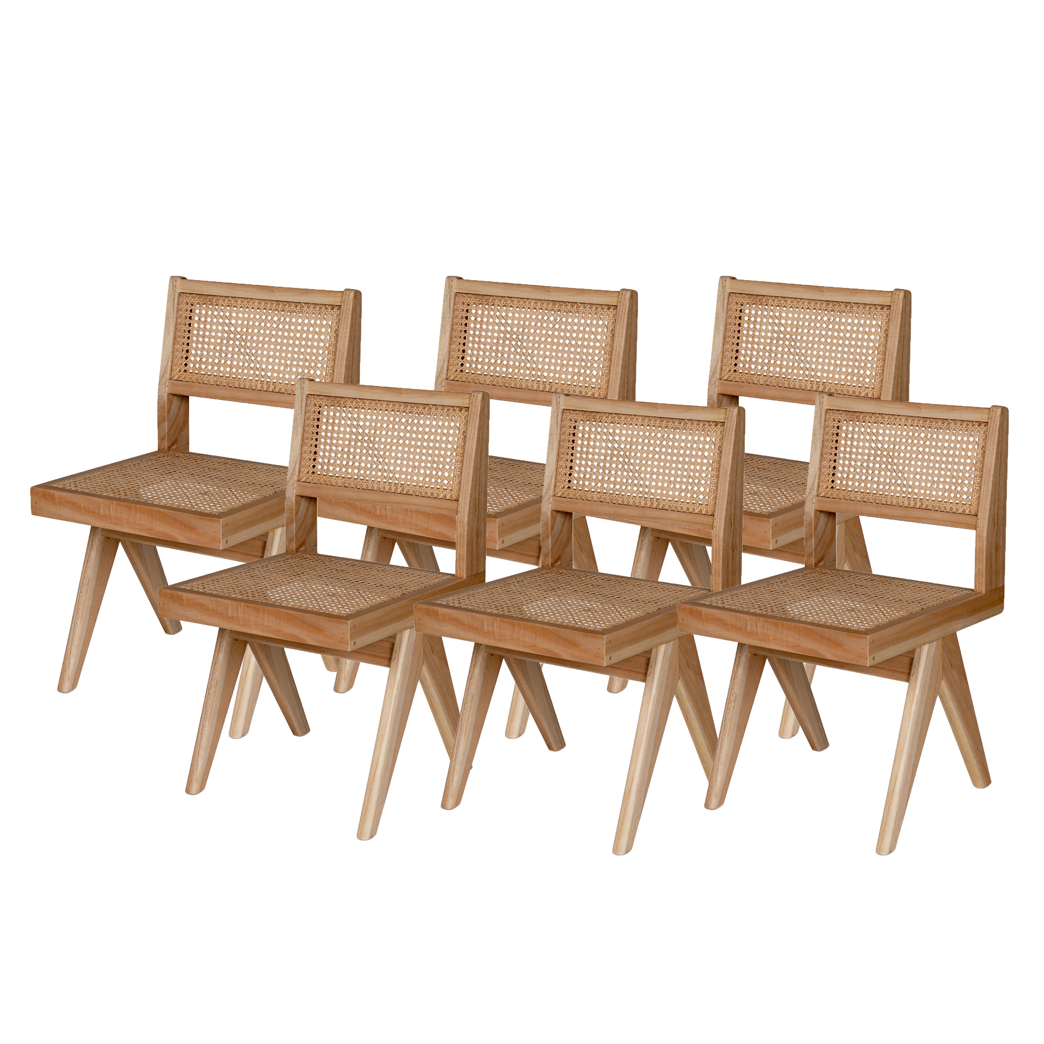 Set 6 x Blagovaonski stolac Lecorb - Natural