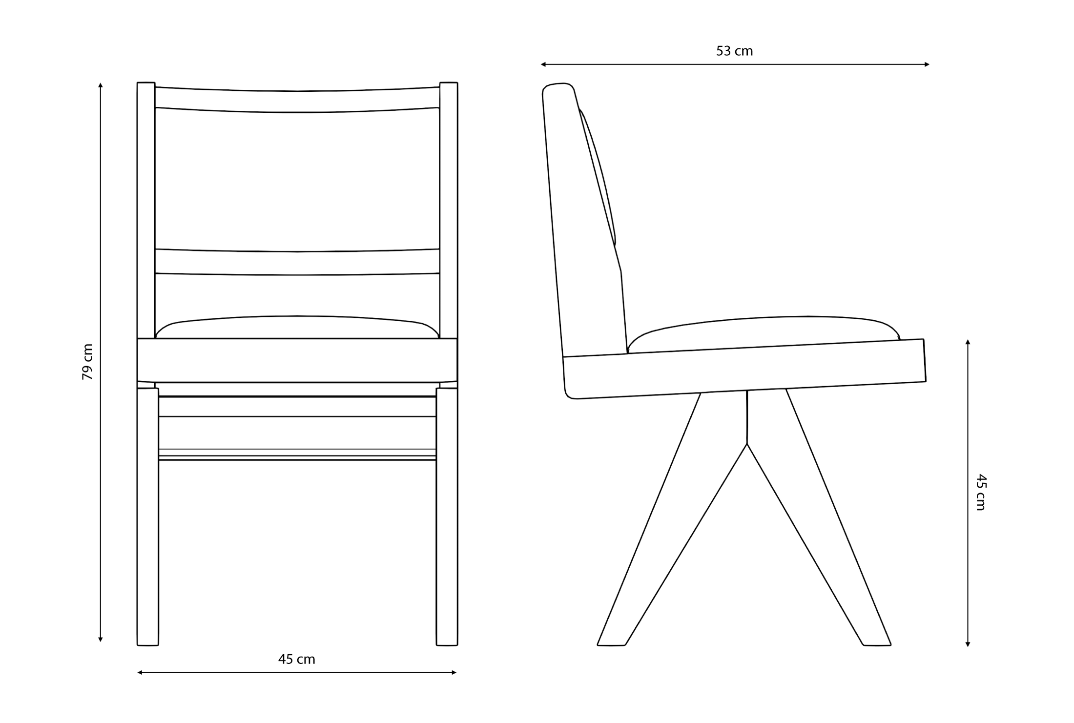 Set od 4 blagovaonskih stolica s podstavom - ugljen crna