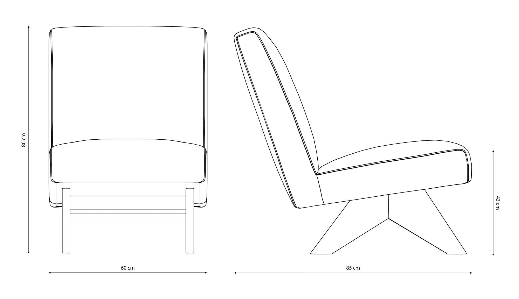 Lounge fotelja - smeđa tkanina / tamno drvo