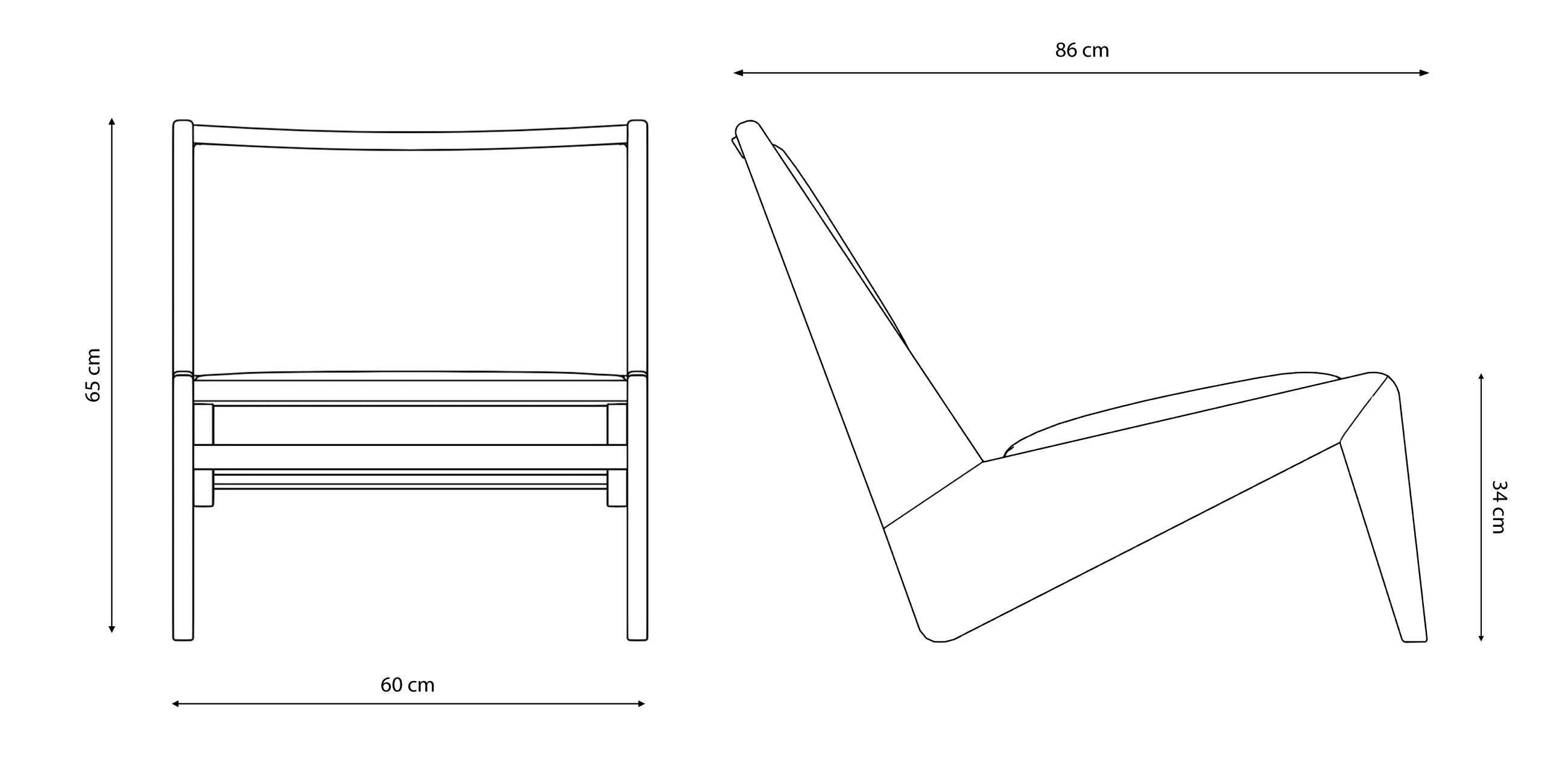 Kangaroo fotelja s podstavom - ugljen crna