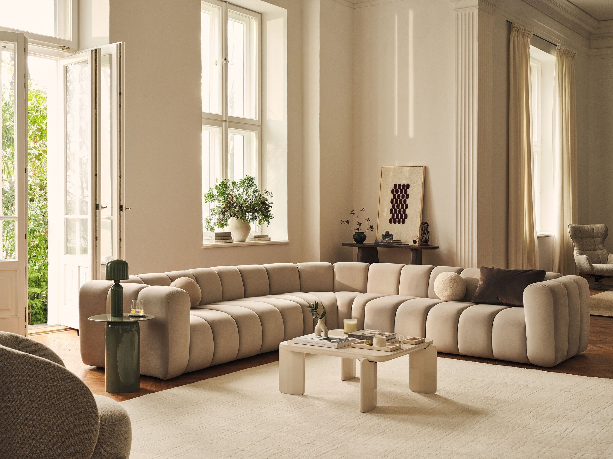 Lupine otvorena zaobljena sofa 5 mjesta