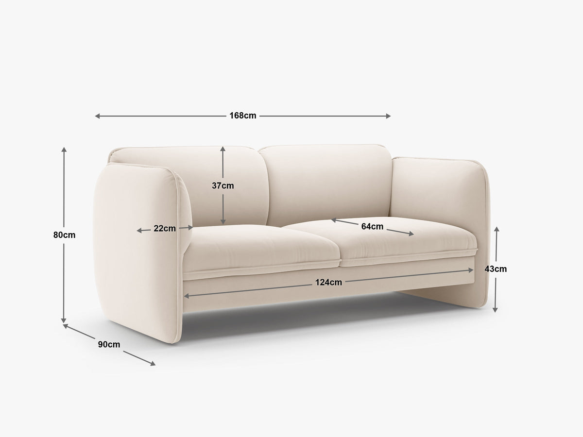 Georgia sofa – tehnički crtež s dimenzijama