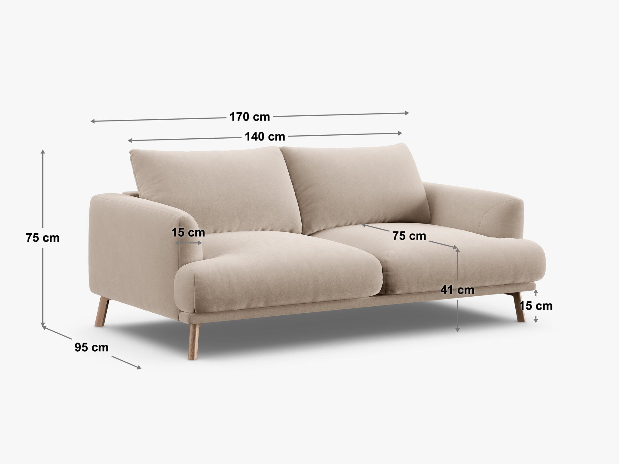 Naomi 2-sjedišni kauč