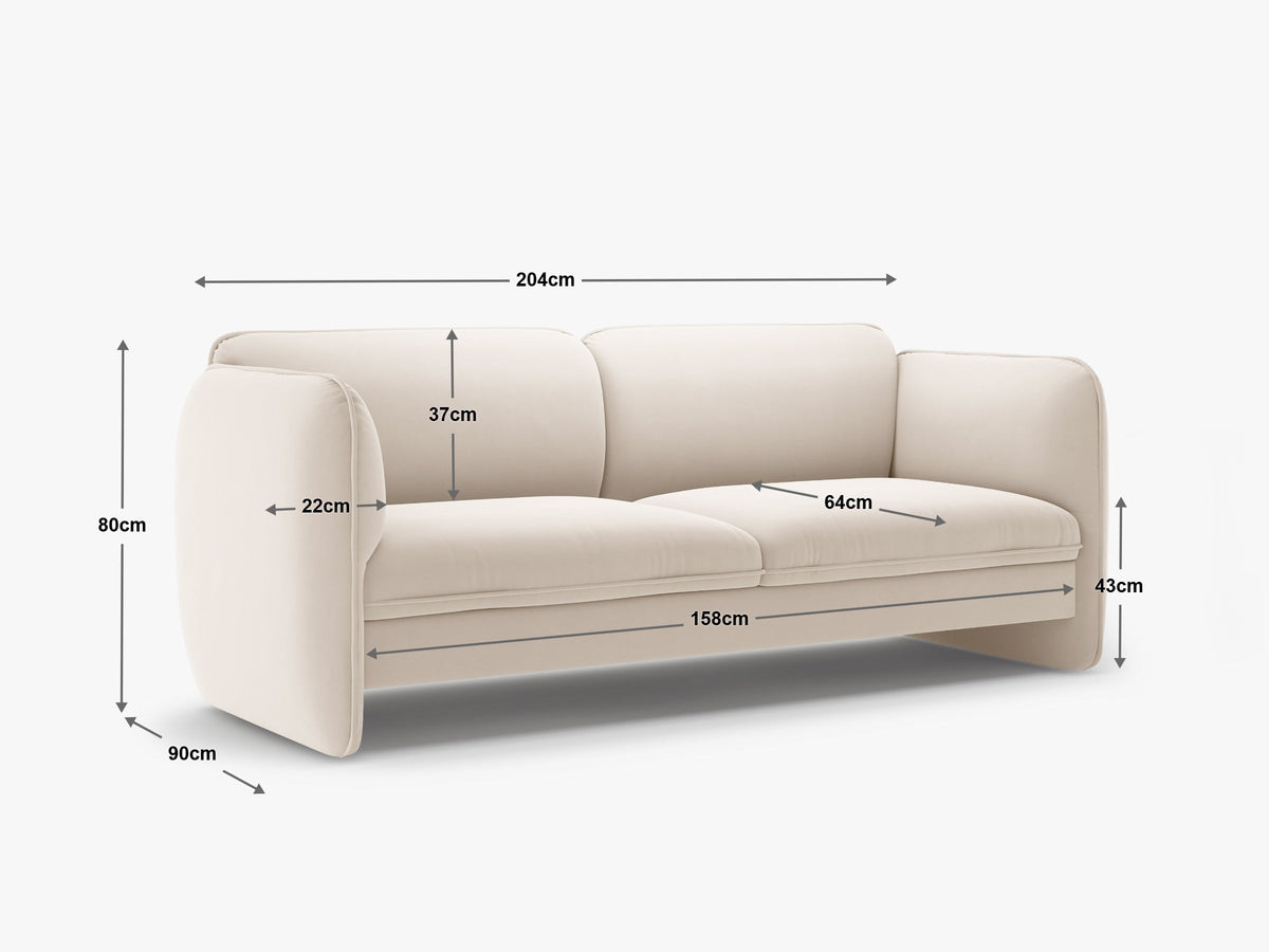 Georgia sofa – tehnički crtež s dimenzijama