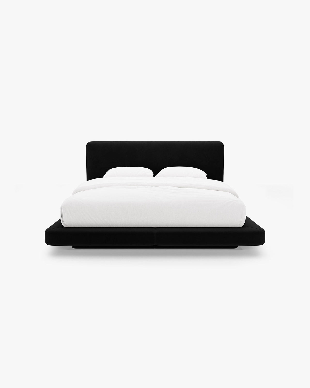 Linea krevet s uzglavljem – Velvet (Magic Velvet) – Crna / 200 × 200 cm