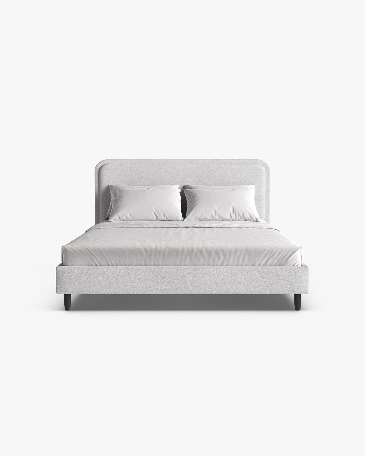Aveline krevet s uzglavljem – Buklé (Baloo) – Svijetlo siva / 140 × 200 cm