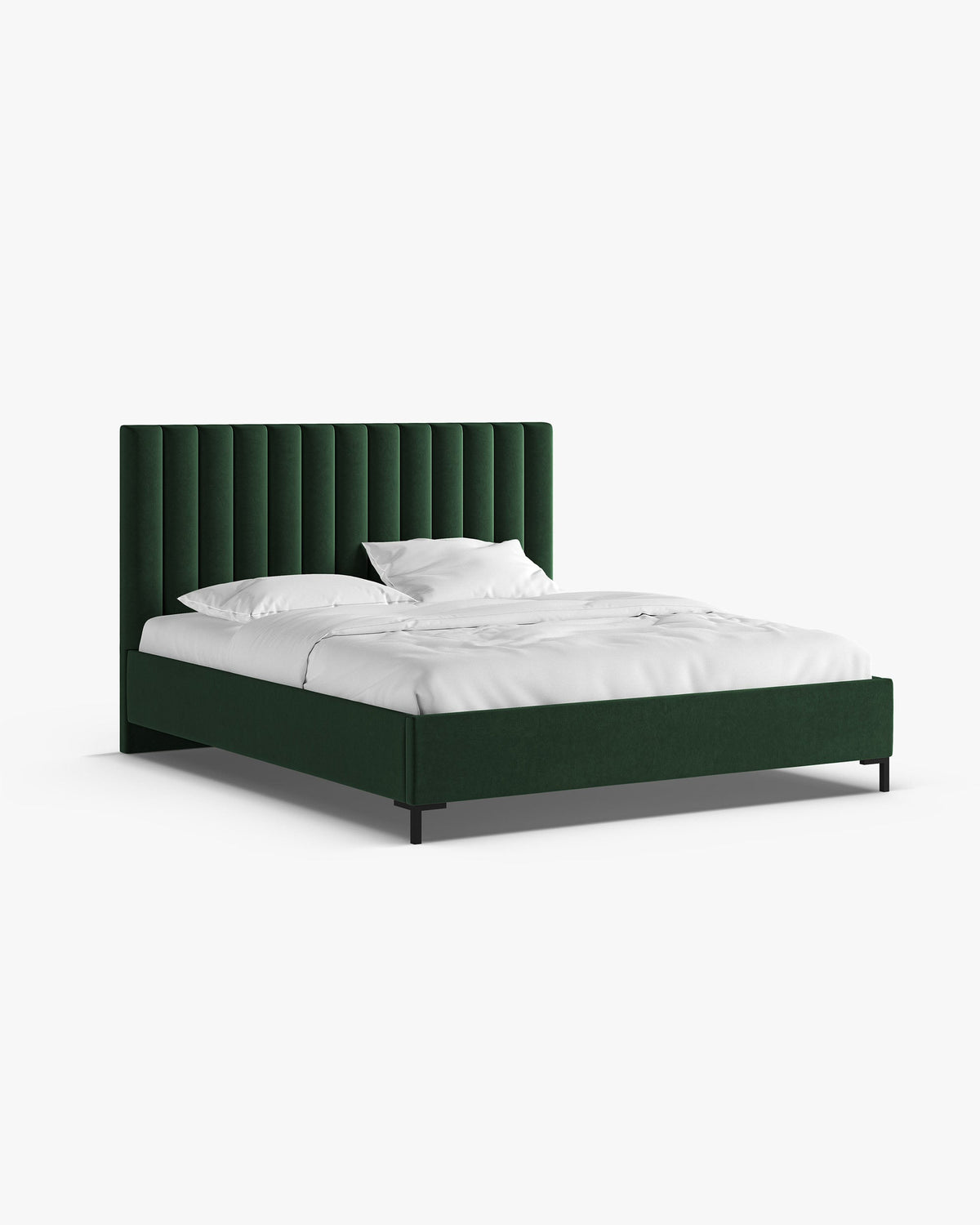 Allison krevet sa spremištem (150 cm) – Velvet (Bluvel) – Boca zelena / 180 × 200 cm