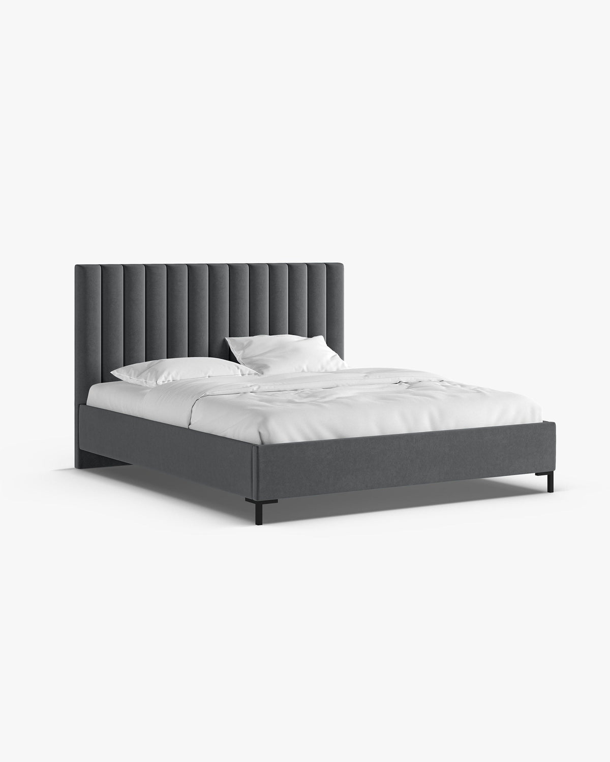 Allison krevet sa spremištem (150 cm) – Velvet (Bluvel) – Siva / 180 × 200 cm