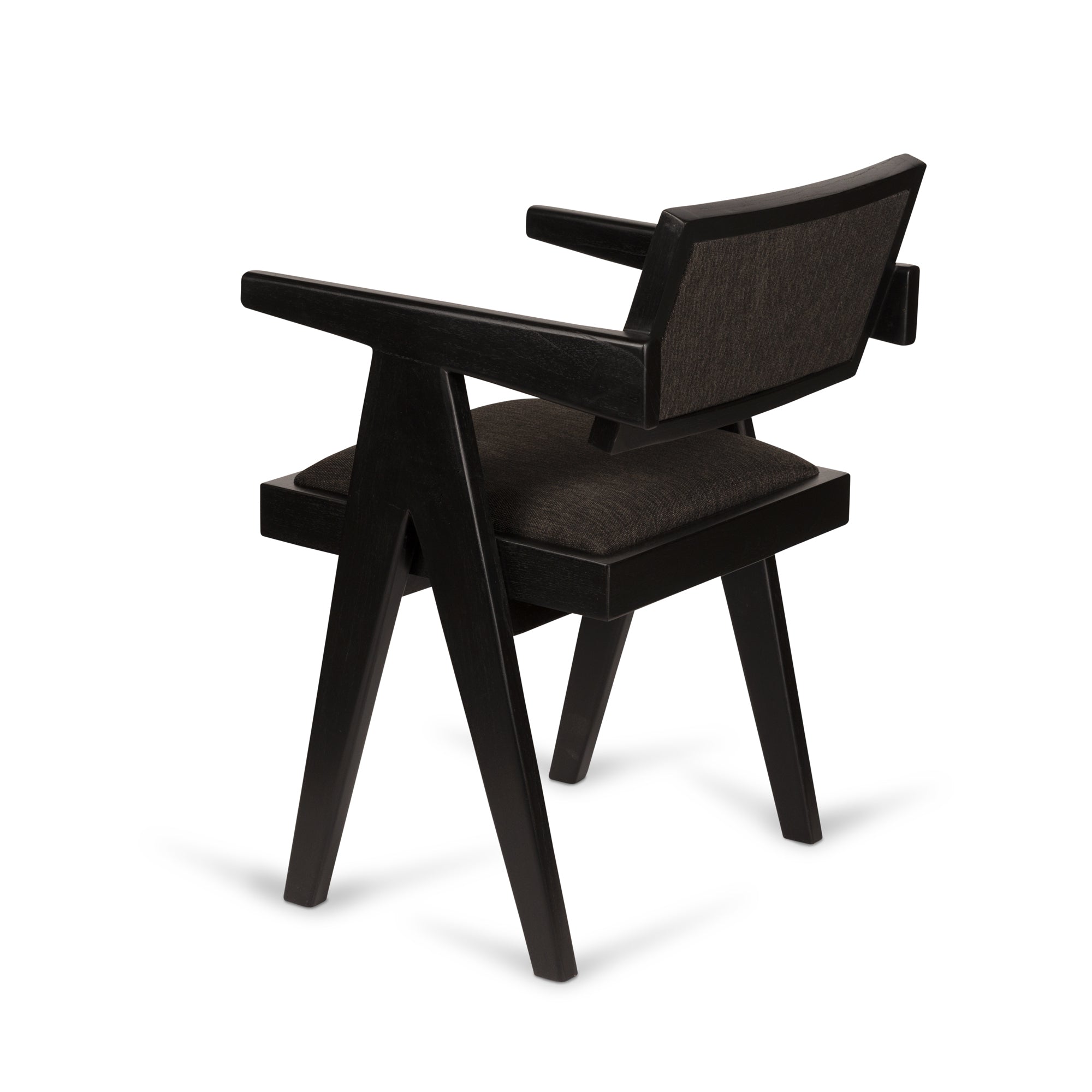 Set of 4 uredskih stolica s podstavom - ugljen crna