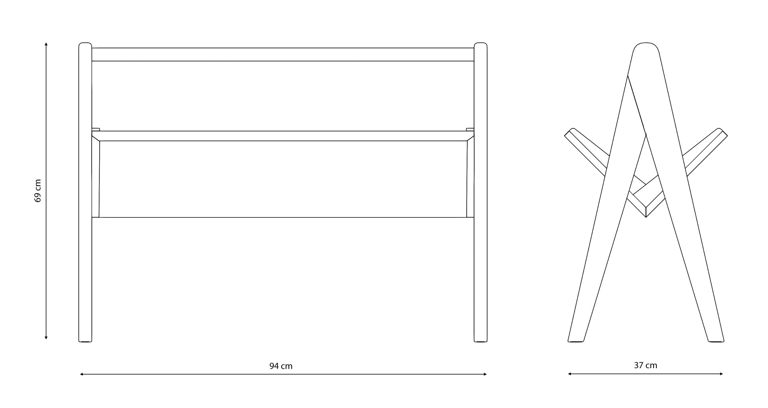 Prenosiva polica za knjige - natural