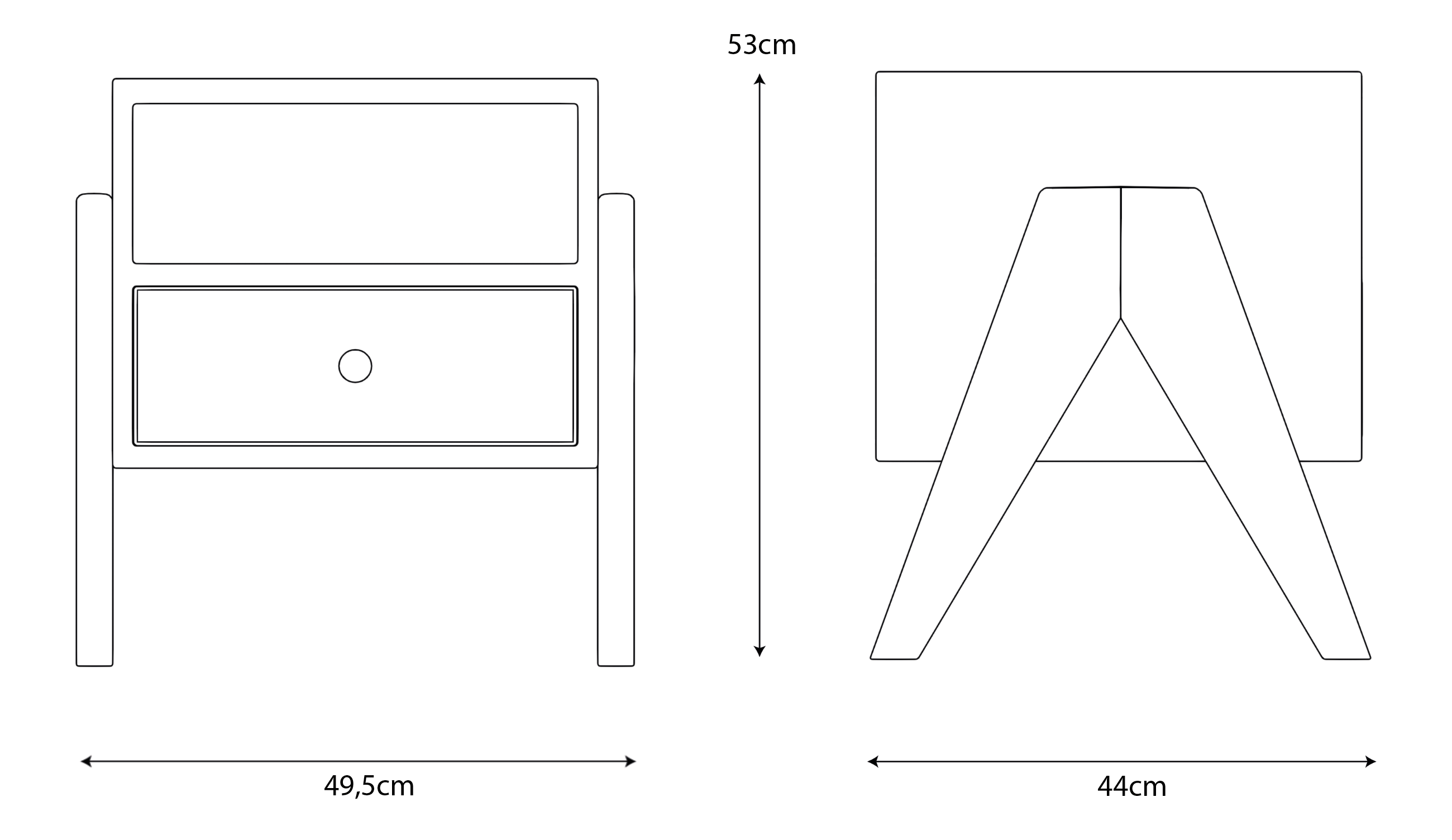 Noćni ormarić v3 - ugljen crna