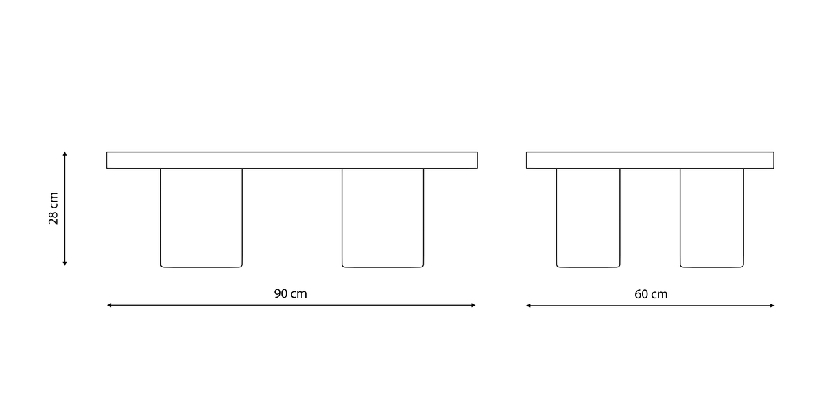 Stolić za kavu 90 - ugljen crna