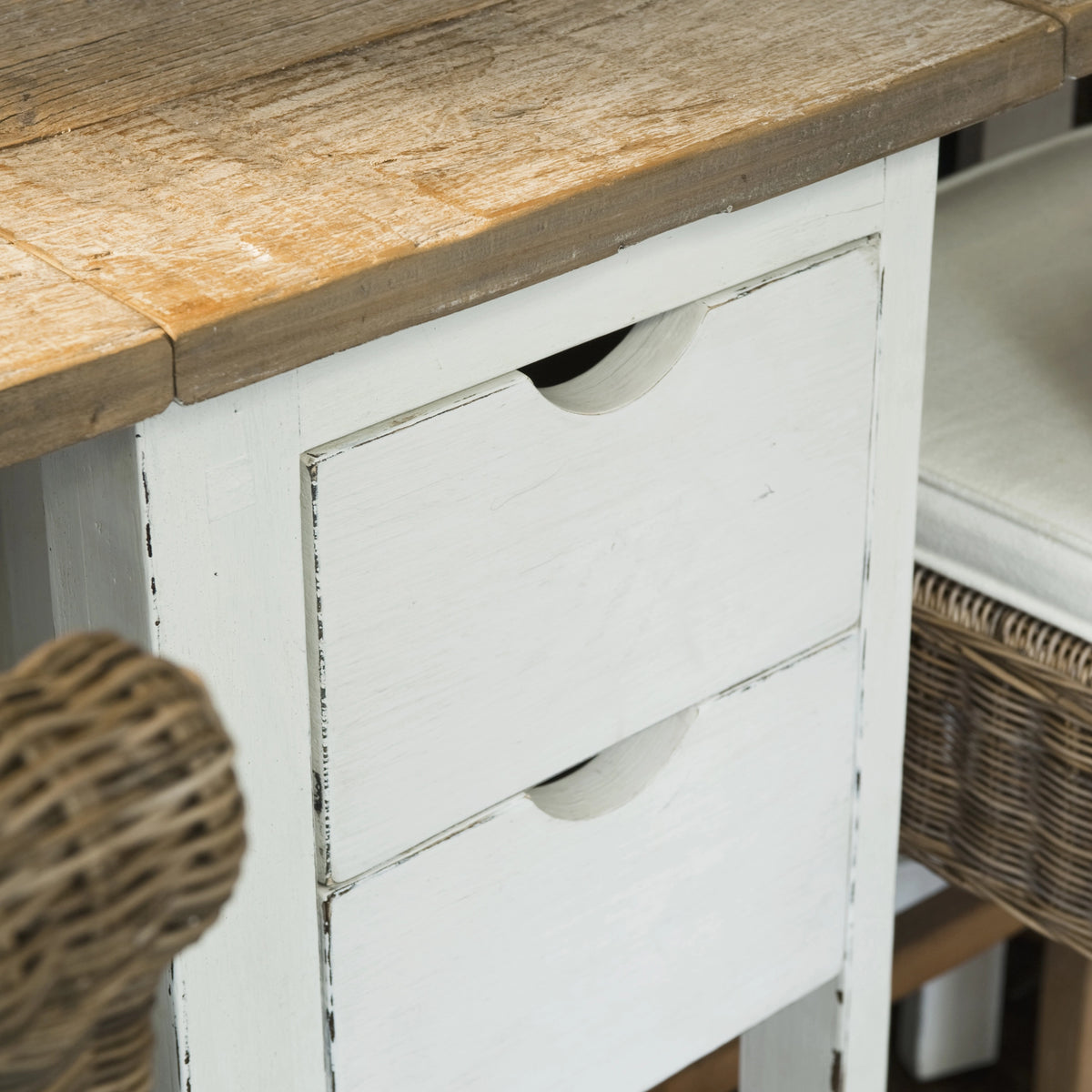 Wooster Street barski stol 50/180x80, smeđe-bijelo reciklirano drvo, Riviera Maison, slika 5