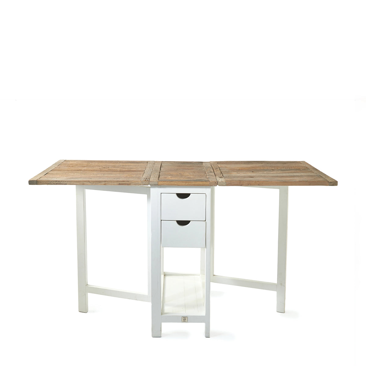 Wooster Street barski stol 50/180x80, smeđe-bijelo reciklirano drvo, Riviera Maison