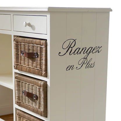 Rangez en Plus komoda, mala, bijelo-smeđa, mahagoni i tikovina, Riviera Maison, slika 6