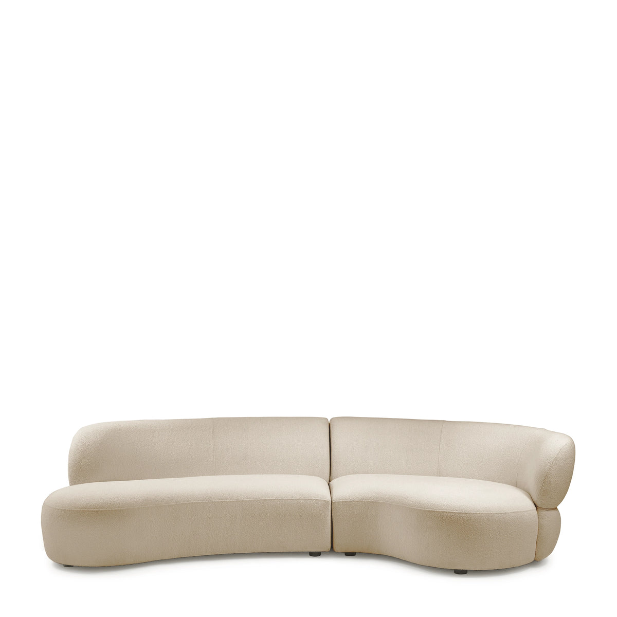San Remo sofa 2,5-sjed desno, Natural Grey, siva bouclé tkanina, Riviera Maison