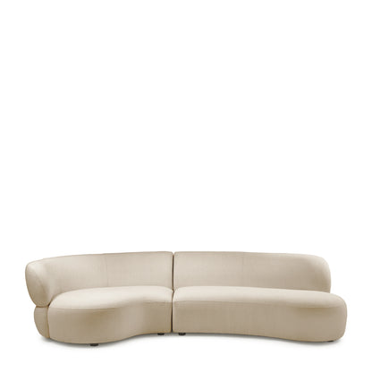 San Remo sofa dvosjed lijevo, Natural Grey bouclé, Riviera Maison