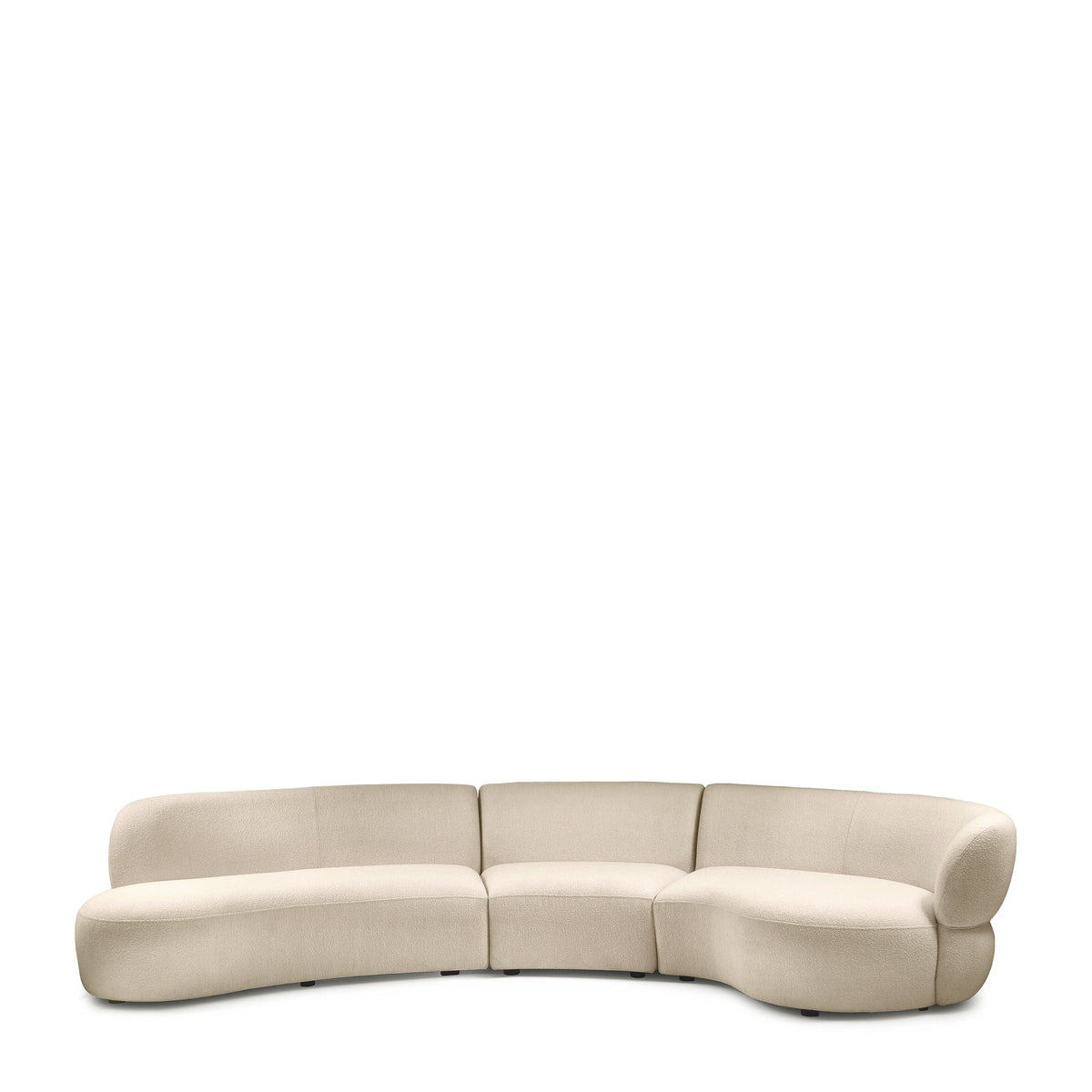 San Remo sofa 3,5-sjed desno, Natural Grey, siva bouclé tkanina, Riviera Maison