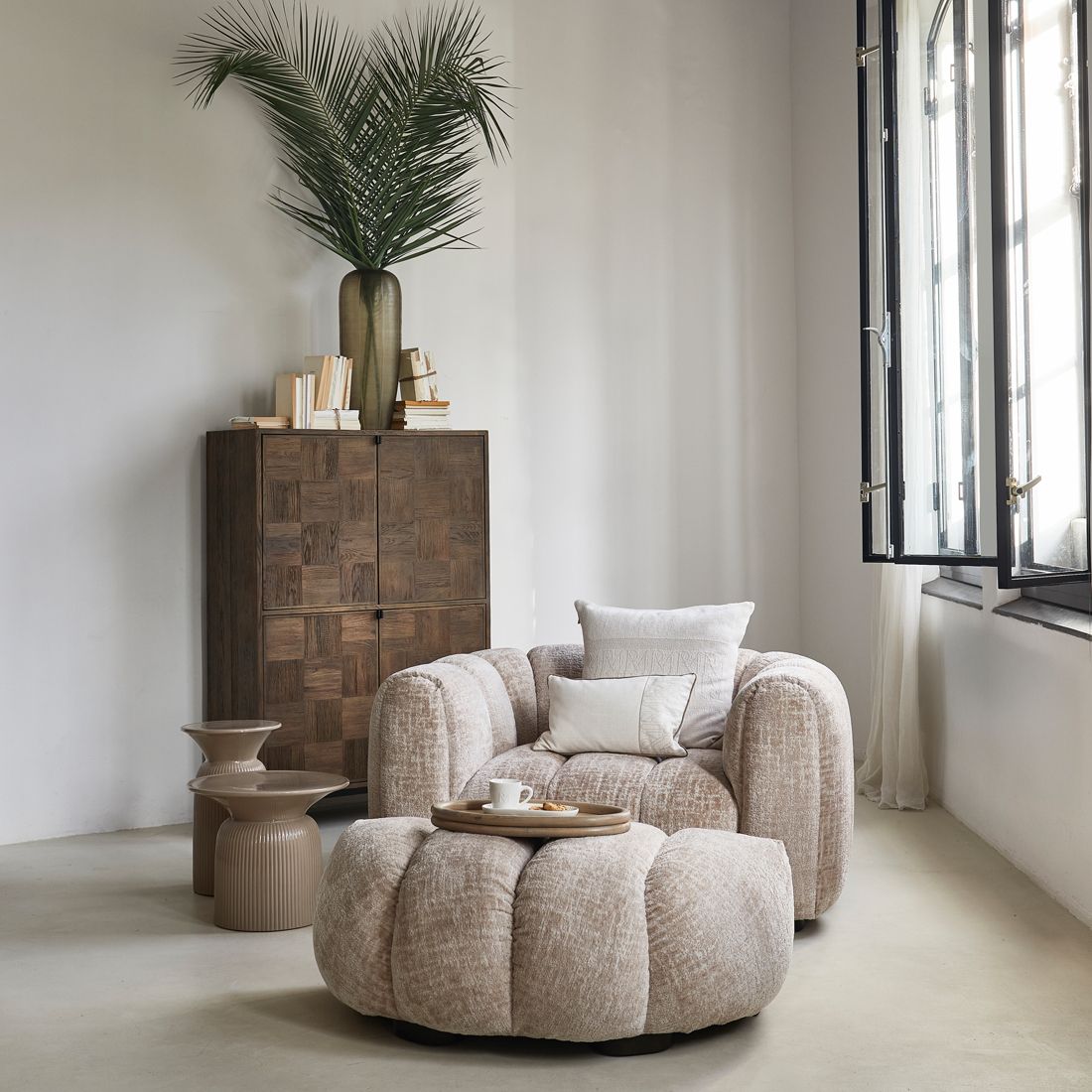 Vicenza tabure Taupe