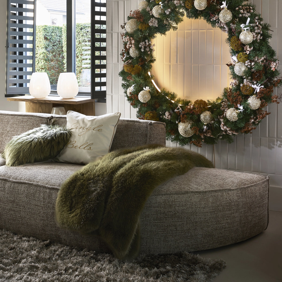 Modularna sofa The Jagger okrugla ležaljka desno, siva tkanina, Riviera Maison, slika 2