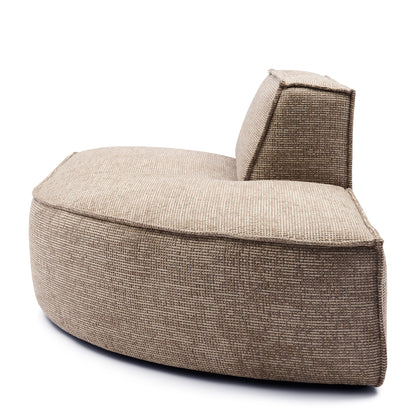 Modularna sofa The Jagger okrugla ležaljka desno, siva tkanina, Riviera Maison, slika 4