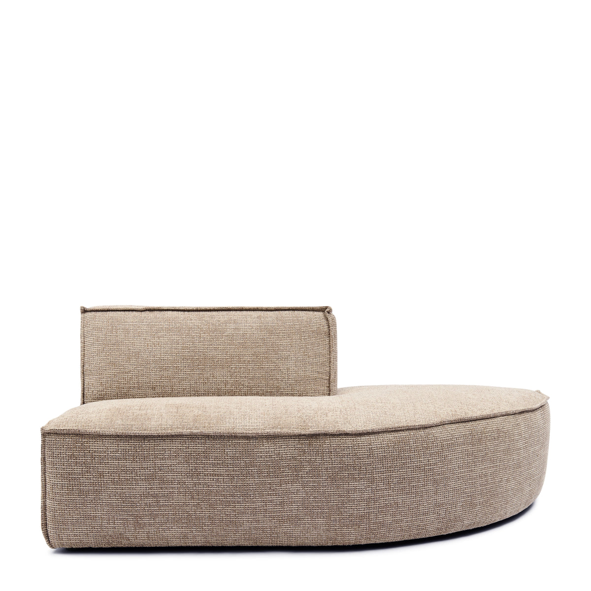 Modularna sofa The Jagger okrugla ležaljka desno, siva tkanina, Riviera Maison