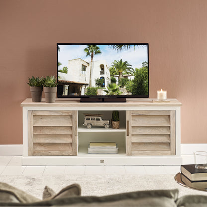 Pacifica TV komoda, smeđo-bijela, drvo akacije i manga, Riviera Maison, slika 2
