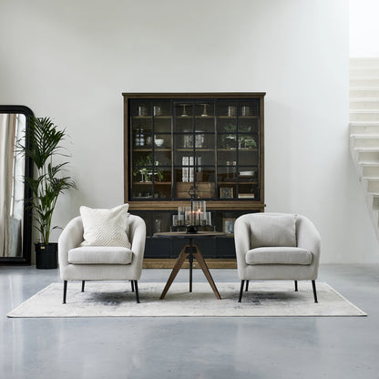 The Hoxton vitrina XL, smeđo-crna, jasen, željezo i staklo, Riviera Maison, slika 9