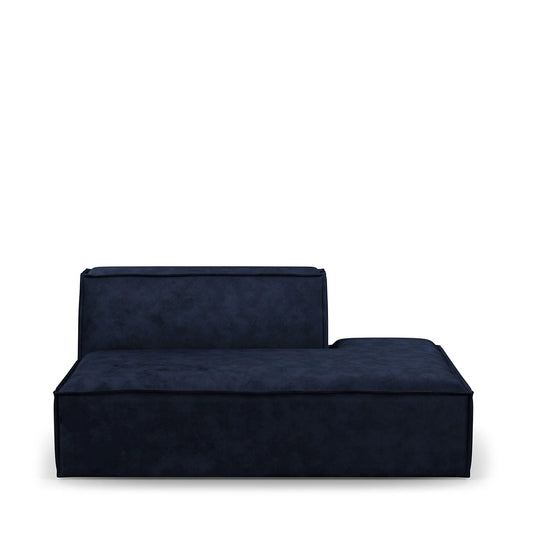 Modularna Sofa The Jagger damski ležaj desno (tip 1), baršun plava