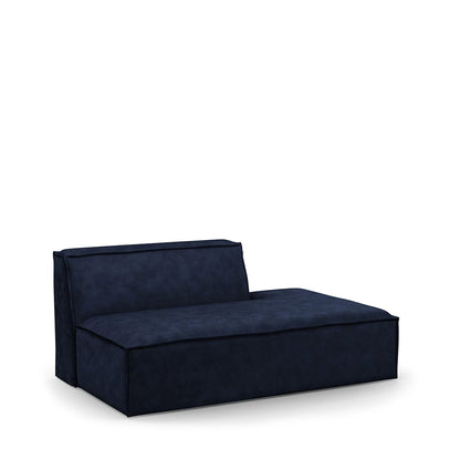 Modularna Sofa The Jagger damski ležaj desno (tip 1), baršun plava