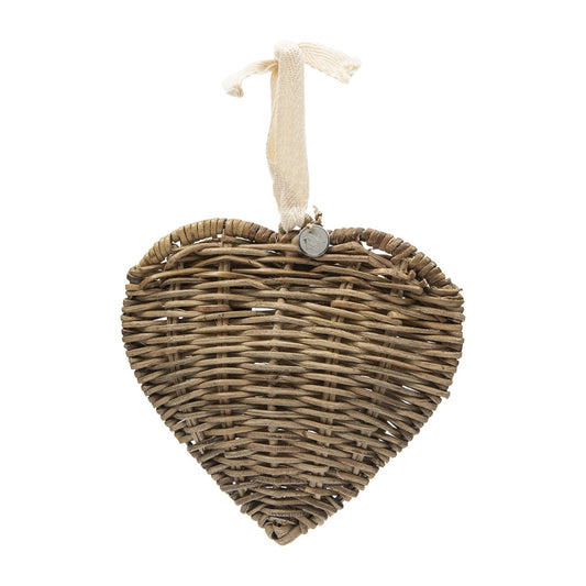 Ukras za bor Rustic Rattan Loving Heart