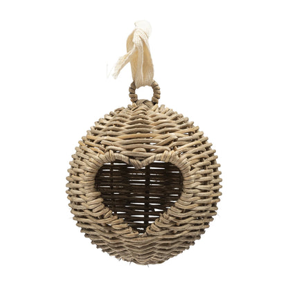 Ukras za bor Rustic Rattan Love Bauble, Ø11