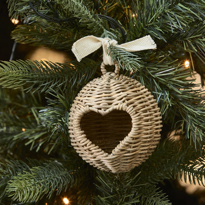 Ukras za bor Rustic Rattan Love Bauble, Ø11