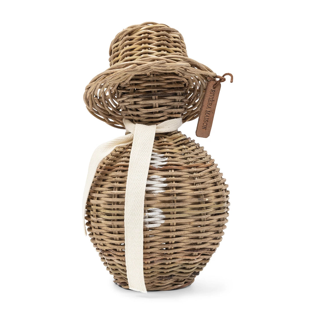 Dekorativna figura Rustic Rattan Snjegović