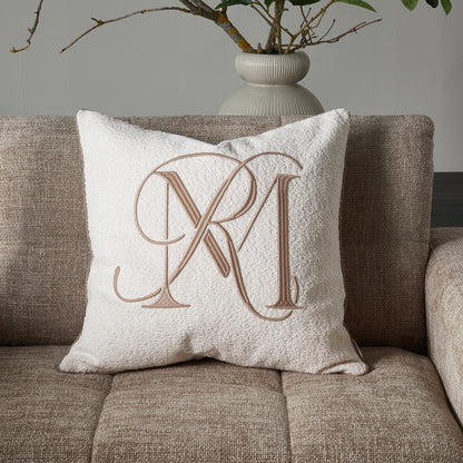 RM Monogram jastučnica bijela 60x60