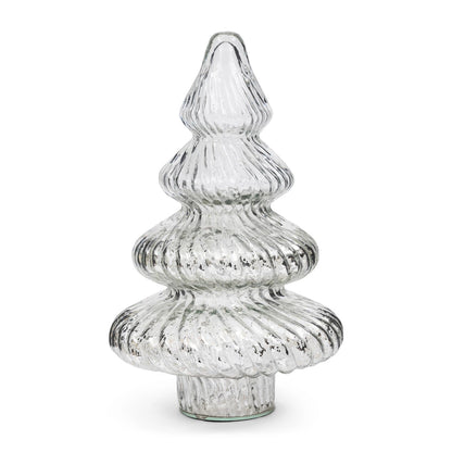 Dekorativna figura Glacier Christmas Tree, srebrna