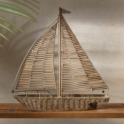Dekorativni objekt Sailboat Rustic Rattan XL