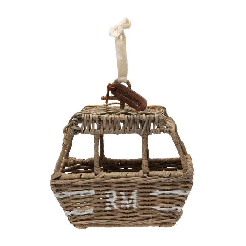 Rustic Rattan Skilift ukras za bor