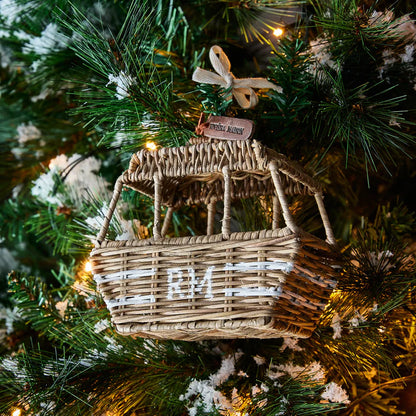 Rustic Rattan Skilift ukras za bor