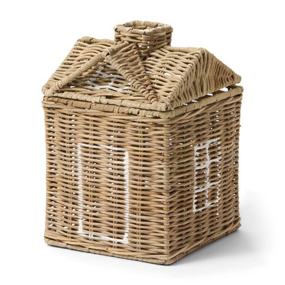Rustic Rattan House Tissue Box