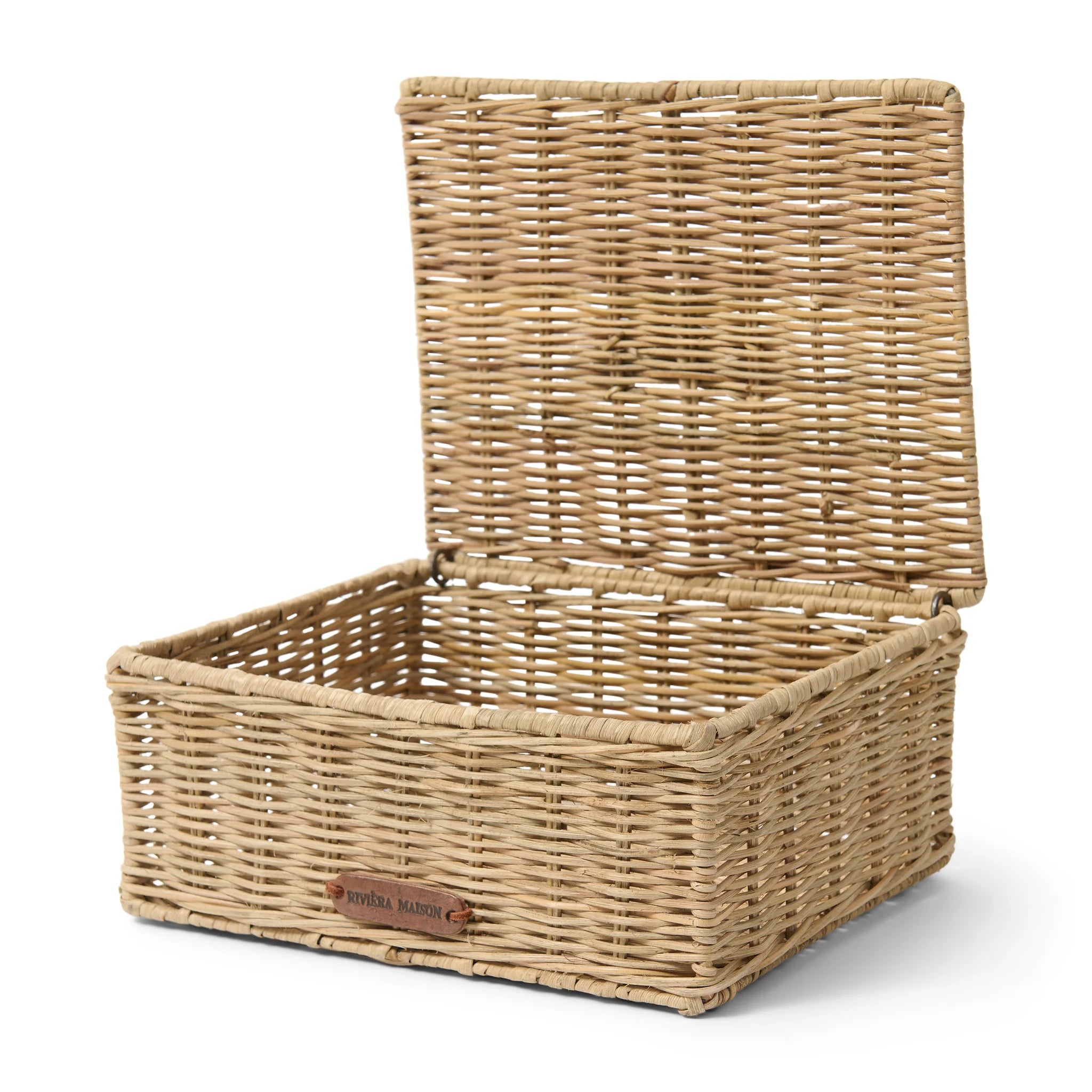 Rustic Rattan Bow Storage Box M