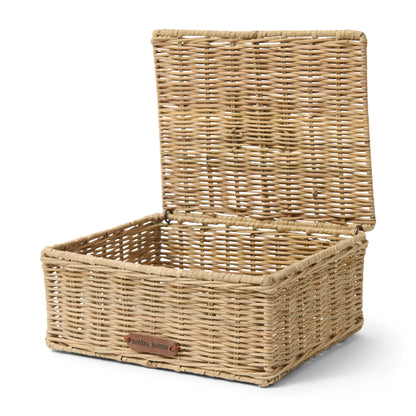 Rustic Rattan Bow Storage Box M