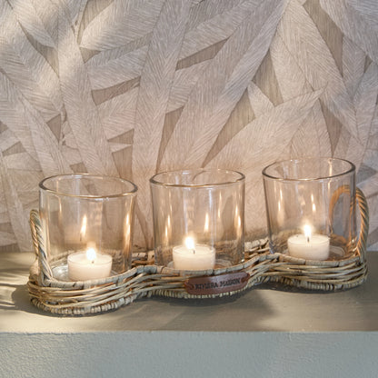 Rustic Rattan trostruki votiv