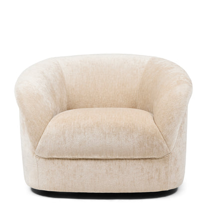Cortona Swivel Armchair Dove – frontalni pogled