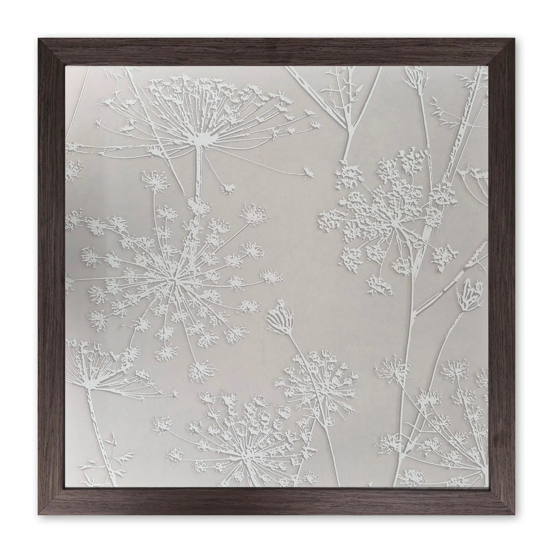 Wall Art Silhouette Flowers 60x60